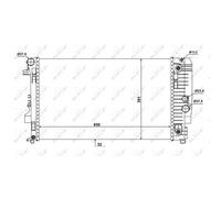 Radiador, refrigeración de motor NRF 58440