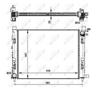 Radiador, refrigeración de motor NRF 58443
