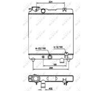Radiador, refrigeración de motor NRF 58659