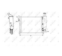 NRF Radiador de refrigeración del motor 58807