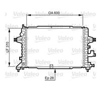 Valeo Radiador refrigeración del motor 734380 para OPEL Astra, Zafira / Vauxhall Astra, Zafira