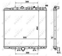 NRF 58373 Radiador, refrigeración del motor