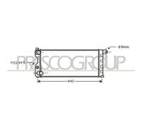 Radiador Refrigeración Del Motor Prasco AB017R001 Prascoselection para Fiat