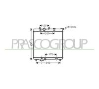 PRASCO CI325R003 Radiador, refrigeración del motor