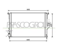 Radiador Refrigeración Del Motor Prasco DA220R005 Prascoselection para Dacia