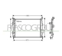 Radiador Refrigeración Del Motor Prasco DS710R007 Prascoselection para Nissan