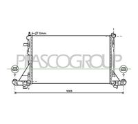 PRASCO DS962R003 Radiador, refrigeración del motor