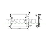 Radiador Refrigeración Del Motor Prasco FD008R002 Aq para Fiat Ford