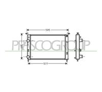 Radiador Refrigeración Del Motor Prasco FT113R010 Prascoselection para Fiat