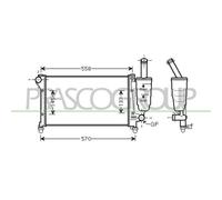 Radiador Refrigeración Del Motor Prasco FT122R009 Prascoselection para Fiat