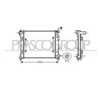 PRASCO FT124R002 Radiador, refrigeración del motor