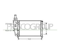 PRASCO FT132R001 Radiador, refrigeración del motor