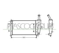 Radiador Refrigeración Del Motor Prasco FT133R002 Prascoselection para Fiat