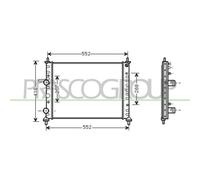 Radiador Refrigeración Del Motor Prasco FT137R011 Prascoselection para Fiat