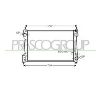 Radiador Refrigeración Del Motor Prasco FT342R001 Prascoselection para Fiat Opel