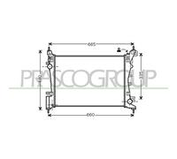 Radiador Refrigeración Del Motor Prasco FT342R003 Aq para Fiat