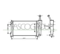Radiador Refrigeración Del Motor Prasco FT350R005 Aq para Fiat Lancia