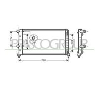 Radiador Refrigeración Del Motor Prasco FT908R001 Prascoselection para Fiat