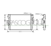 PRASCO FT926R005 Radiador, refrigeración del motor