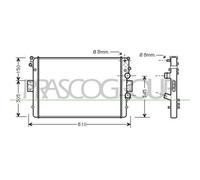 Radiador Refrigeración Del Motor Prasco FT926R008 Prascoselection para Fiat