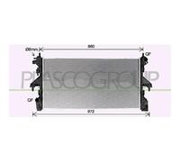Radiador Refrigeración Del Motor Prasco FT932R002 Prascoselection para Fiat