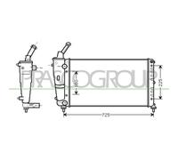 Radiador Refrigeración Del Motor Prasco LA001R013 Prascoselection para Lancia