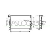 Radiador Refrigeración Del Motor Prasco LA002R004 Prascoselection para Lancia