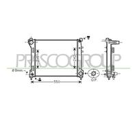 Radiador Refrigeración Del Motor Prasco LA004R001 Prascoselection para Lancia