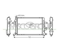 Radiador Refrigeración Del Motor Prasco OP017R009 Prascoselection para Opel