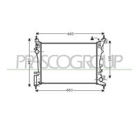 Radiador Refrigeración Del Motor Prasco OP035R005 Prascoselection para Opel