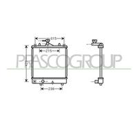 PRASCO OP304R001 Radiador, refrigeración del motor