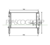 Radiador Refrigeración Del Motor Prasco OP700R001 Prascoselection para Opel