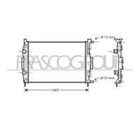 Radiador Refrigeración Del Motor Prasco RN032R007 Prascoselection para Renault