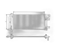 Radiador Refrigeración del Motor VALEO 630x298 mm Aluminio para Nissan Leaf