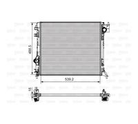 Radiador Refrigeración Del Motor Valeo 735625 para Nissan Renault