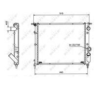 Radiador Refrigerante Para Renault Clio I 21 Sedán B/C57 5/357 L48 K48