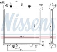 NISSENS Radiador, refrigeración del motor para PEUGEOT: 207, 1007, 207+ & CITROËN: C3 Pluriel, C3, C2 (Ref: 606400)