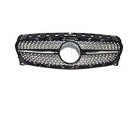 Radiador Rejilla Compatible Con Benz Para CLA180 Para CLA200 Para CLA220 2013 20147 2015 2016 2017 2018 2019 Rejilla Del Parachoques Delantero Y Del Capó(Diamond Black)