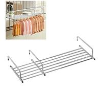 Radiador Secadora de Ropa de Acero Inoxidable, Tendedero Extensible Para Balcón, Para Colgar Calcetines Ropa, Para Uso En Interiores Y Exteriores, Gran Capacidad, Colgante, Tendedero Balcón Barandilla