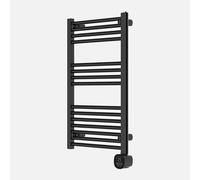 Radiador Secatoallas Eléctrico Scuti 500W Negro - Gran Potencia con Display Táctil y Temporizador | 89x52x9 cm
