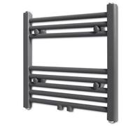 vidaXL Radiador toallero de baño Recto Gris 480 x 480 mm