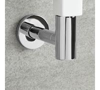Radiador Toallero de Diseño Eléctrico Blanco con Panel Plano - 600mm x 400mm - con Elemento y Cubre Cables - Lustro