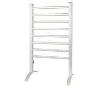 Radiador toallero eléctrico 125W aluminio, 8 elementos, montaje pared/pie, cable 1.5m, blanco, silencioso