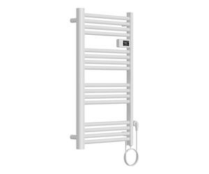 Radiador toallero eléctrico mural follo 500w 16 tubos aluminio 96x54cm - blanco [pro.tec]