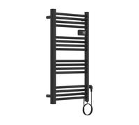 Radiador toallero eléctrico mural follo 500w 16 tubos aluminio 96x54cm - negro [pro.tec]