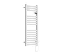 Radiador toallero eléctrico mural ringebu 500w 16 lamas aluminio 120x50cm - blanco [pro.tec] 50 cm