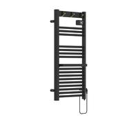 Radiador toallero eléctrico mural uvdal 500w 16 tubos aluminio 105x50cm - negro [pro.tec]