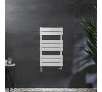 Radiador Toallero Mixto de Diseño - Blanco con Panel Plano - 825mm x 450mm - Lustro