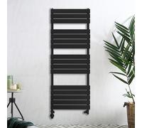 Radiador Toallero Mixto de Diseño - Negro con Panel Plano - 1500mm x 600mm - Lustro