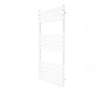 Radiador Toallero Panel plano | 1200 mm x 500m |Blanco | Acero Primera Calidad | Certificado CE: CE y UKCA | Kit de Fijación y Cepillo de Limpieza GRATIS | Calefactor